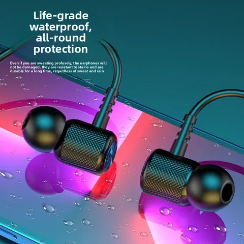 New Wireless for Sports Headphones Aluminum Alloy Dual-ear Neckband Design In-ear Ultra-long Battery Life Standby Time
