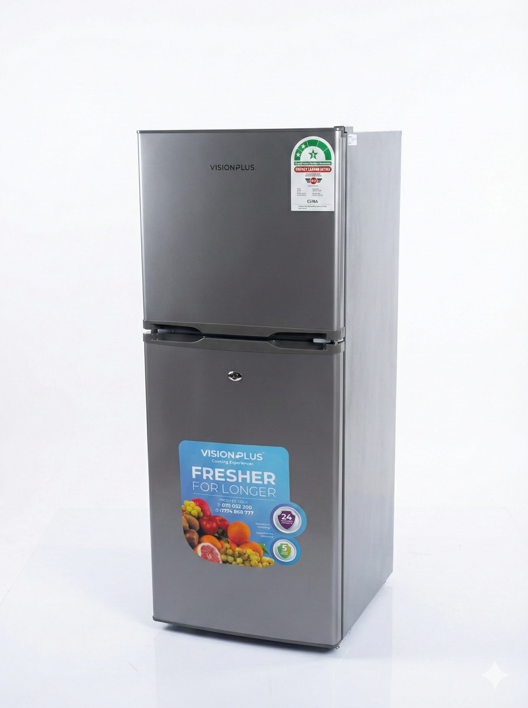 Vision Plus 220L Double Door Refrigerator|Fast Cooling