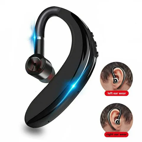 S109 Bluetooth 5.0 Wireless Ear Hook Earphones with Touch Control – Black