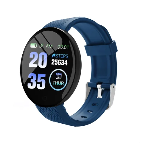 D18 Smart Watch with Heart Rate Monitoring, Blood Oxygen Tracking and Step Counter