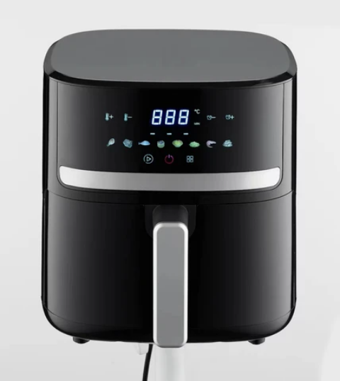HOMEMUSK HJ-501A 6L Digital Air Fryer with 60-Minute Timer, Adjustable Temperature Control and Non-Stick Basket