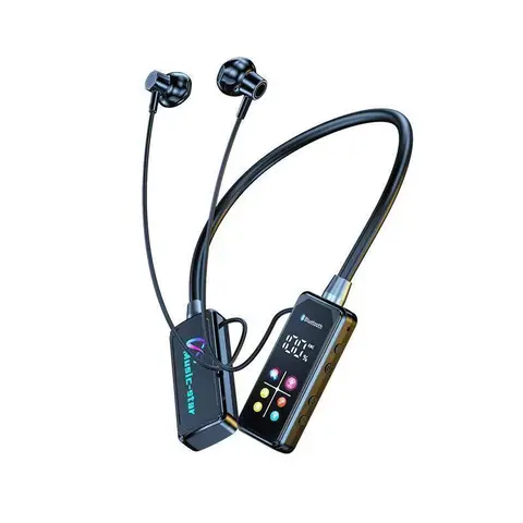 Fmear Bluetooth 5.4 Wireless Sports Neckband Earphones with ENC Noise Cancellation, Digital Battery Display and 230mAh Battery