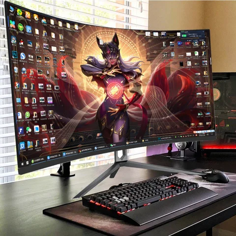 34-Inch 1500R Curved Ultrawide UWQHD LED Gaming Monitor – 3440 × 1440 Resolution, VA Panel, 4000:1 Contrast Ratio, 100% sRGB, USB & DisplayPort, Frameless Design